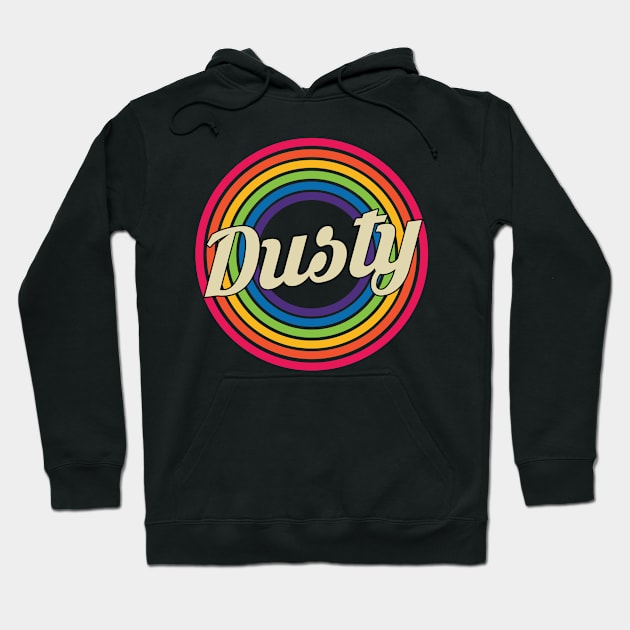 Dusty - Retro Rainbow Style Hoodie by MaydenArt